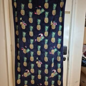 Vera Bradley Dark Blue Towel with Pineapple Motif